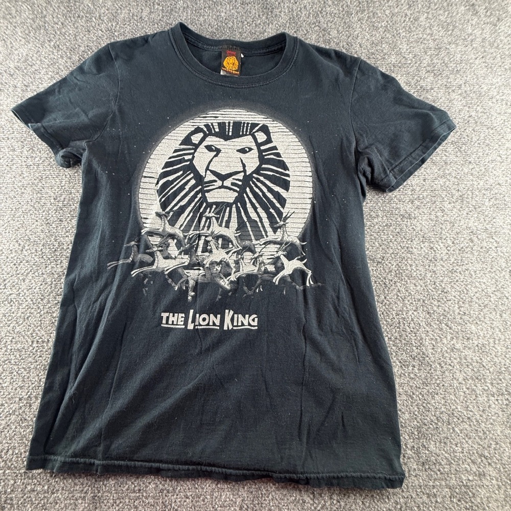 Disney The Lion King Broadway Musical T-Shirt Black Small Mufasa Graphic Tee